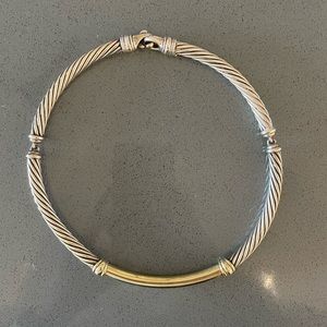 David Yurman Metro Cable Necklace 14k Gold and Sterling Silver